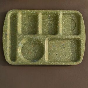 Prolon Ware melamine cafeteria tray
Pea-green, speckled coloring